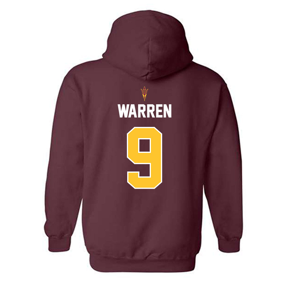 Arizona State - NCAA Football : Montana Warren - Replica Shersey Hooded Sweatshirt-1