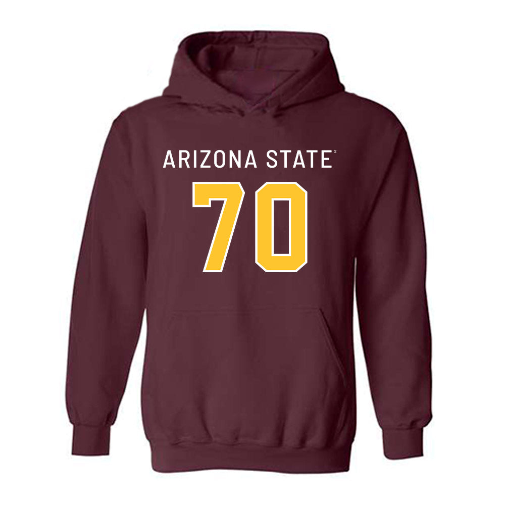 Arizona State - NCAA Football : Jalen Klemm - Replica Shersey Hooded Sweatshirt-0