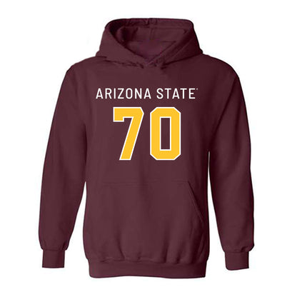 Arizona State - NCAA Football : Jalen Klemm - Replica Shersey Hooded Sweatshirt-0