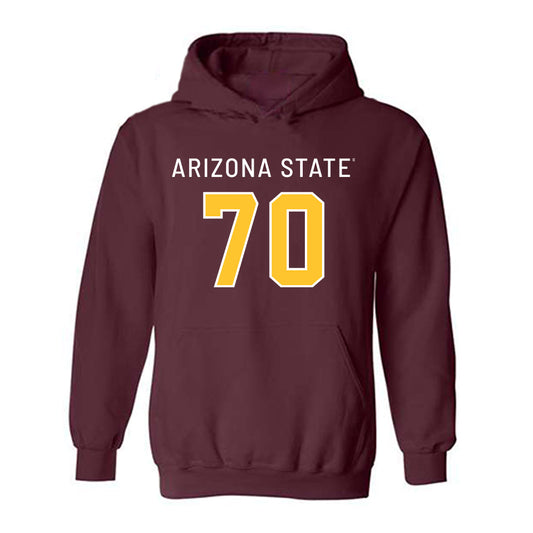 Arizona State - NCAA Football : Jalen Klemm - Replica Shersey Hooded Sweatshirt-0
