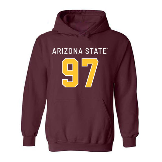 Arizona State - NCAA Football : Blazen Lono-Wong - Replica Shersey Hooded Sweatshirt-0