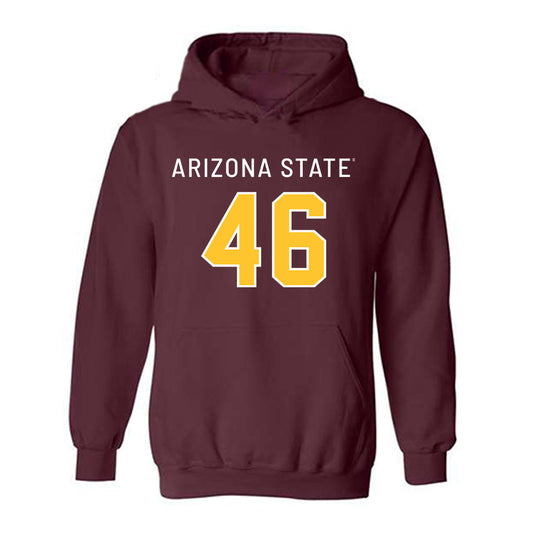 Arizona State - NCAA Football : Tommy Romano - Replica Shersey Hooded Sweatshirt-0
