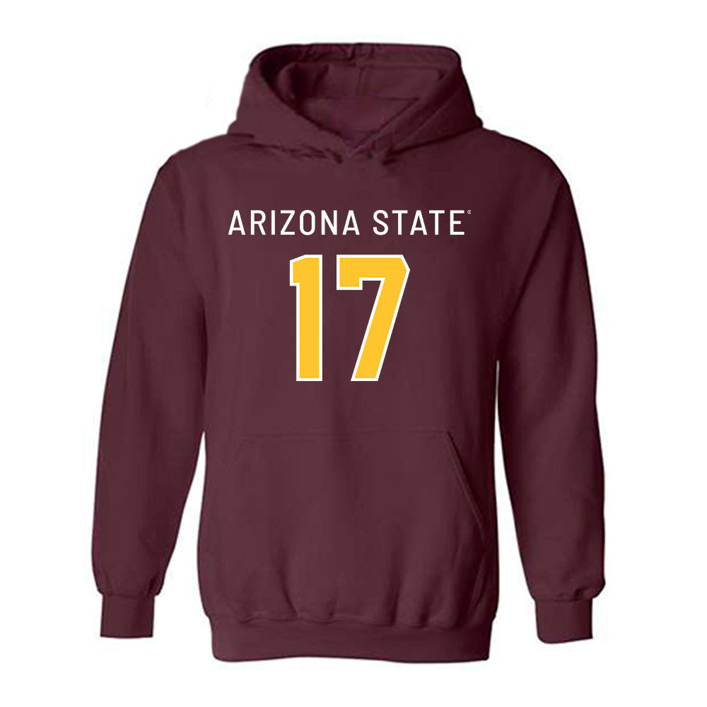 Arizona State - NCAA Football : Rodney Bimage - Replica Shersey Hooded Sweatshirt-0