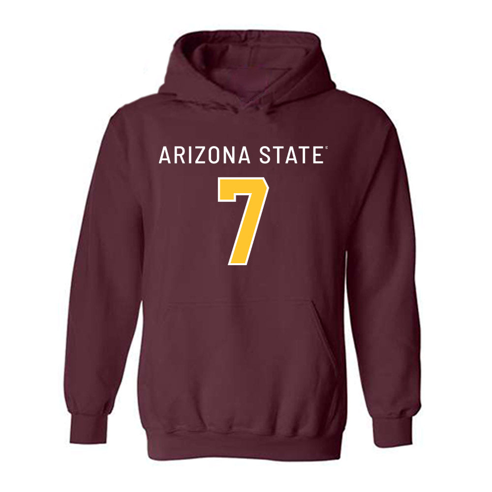 Arizona State - NCAA Football : Chamon Metayer - Replica Shersey Hooded Sweatshirt-0