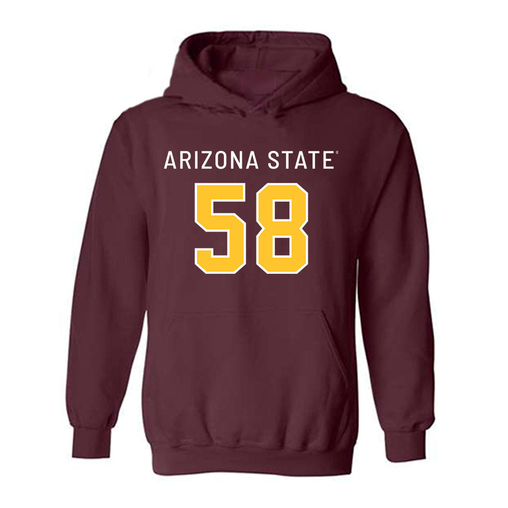 Arizona State - NCAA Football : Maxwell Lheanachor - Replica Shersey Hooded Sweatshirt-0
