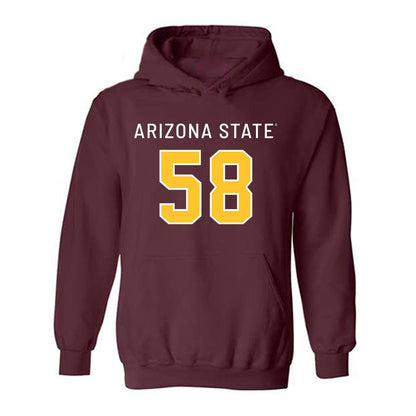 Arizona State - NCAA Football : Maxwell Lheanachor - Replica Shersey Hooded Sweatshirt-0