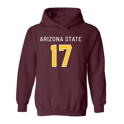 Arizona State - NCAA Football : Kaleb Black - Replica Shersey Hooded Sweatshirt