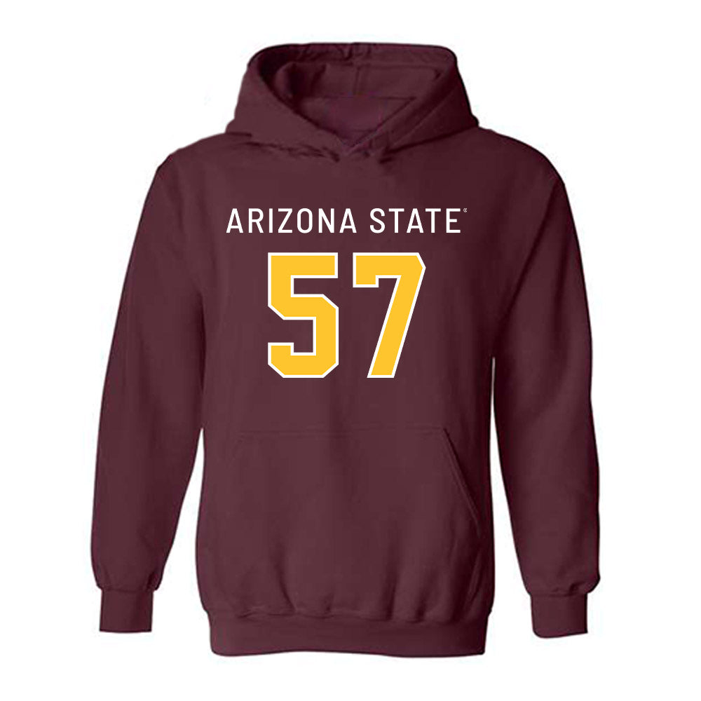 Arizona State - NCAA Football : Brandon Lloyd - Replica Shersey Hooded Sweatshirt-0