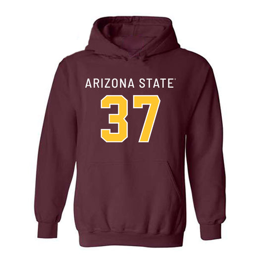 Arizona State - NCAA Football : Tommy Christakos - Replica Shersey Hooded Sweatshirt-0