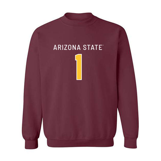 Arizona State - NCAA Football : Ashton Stamps - Replica Shersey Crewneck Sweatshirt-0
