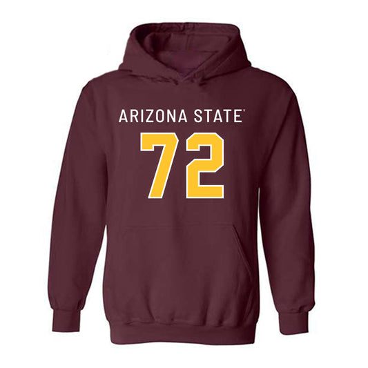Arizona State - NCAA Football : Doughless Teloma - Replica Shersey Hooded Sweatshirt-0