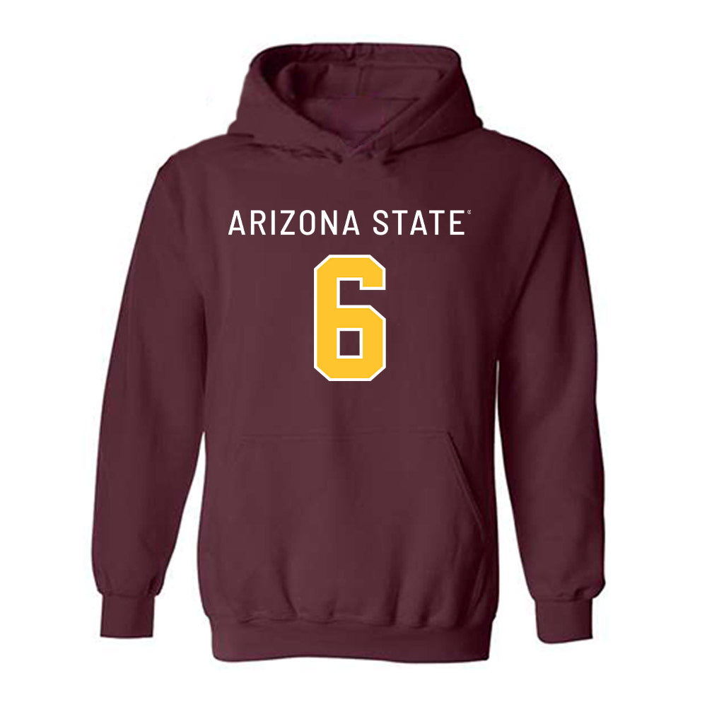 Arizona State - NCAA Football : Adrian Wilson - Replica Shersey Hooded Sweatshirt-0