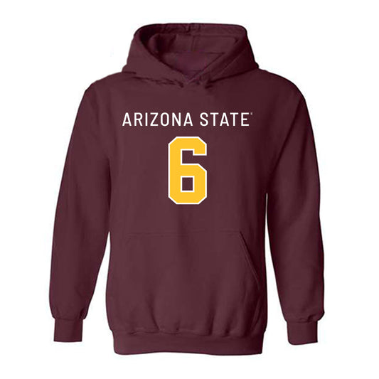 Arizona State - NCAA Football : Adrian Wilson - Replica Shersey Hooded Sweatshirt-0