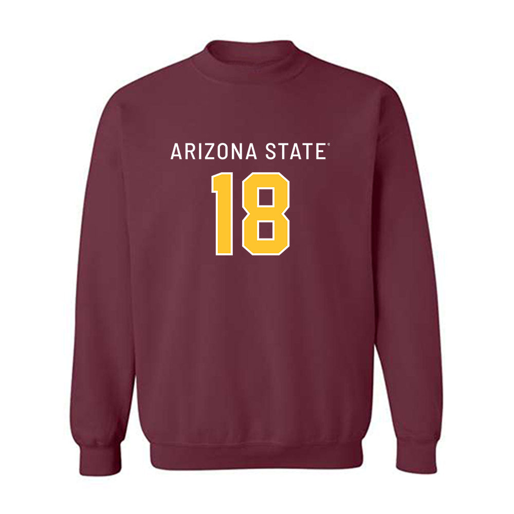 Arizona State - NCAA Football : Jalen Moss - Replica Shersey Crewneck Sweatshirt-0