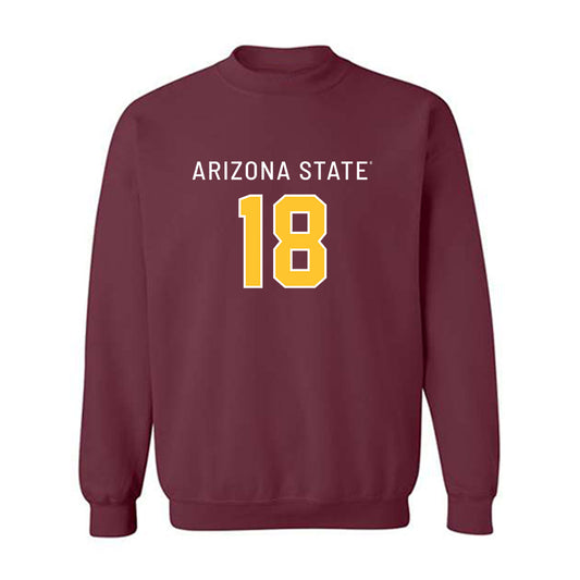 Arizona State - NCAA Football : Jalen Moss - Replica Shersey Crewneck Sweatshirt-0