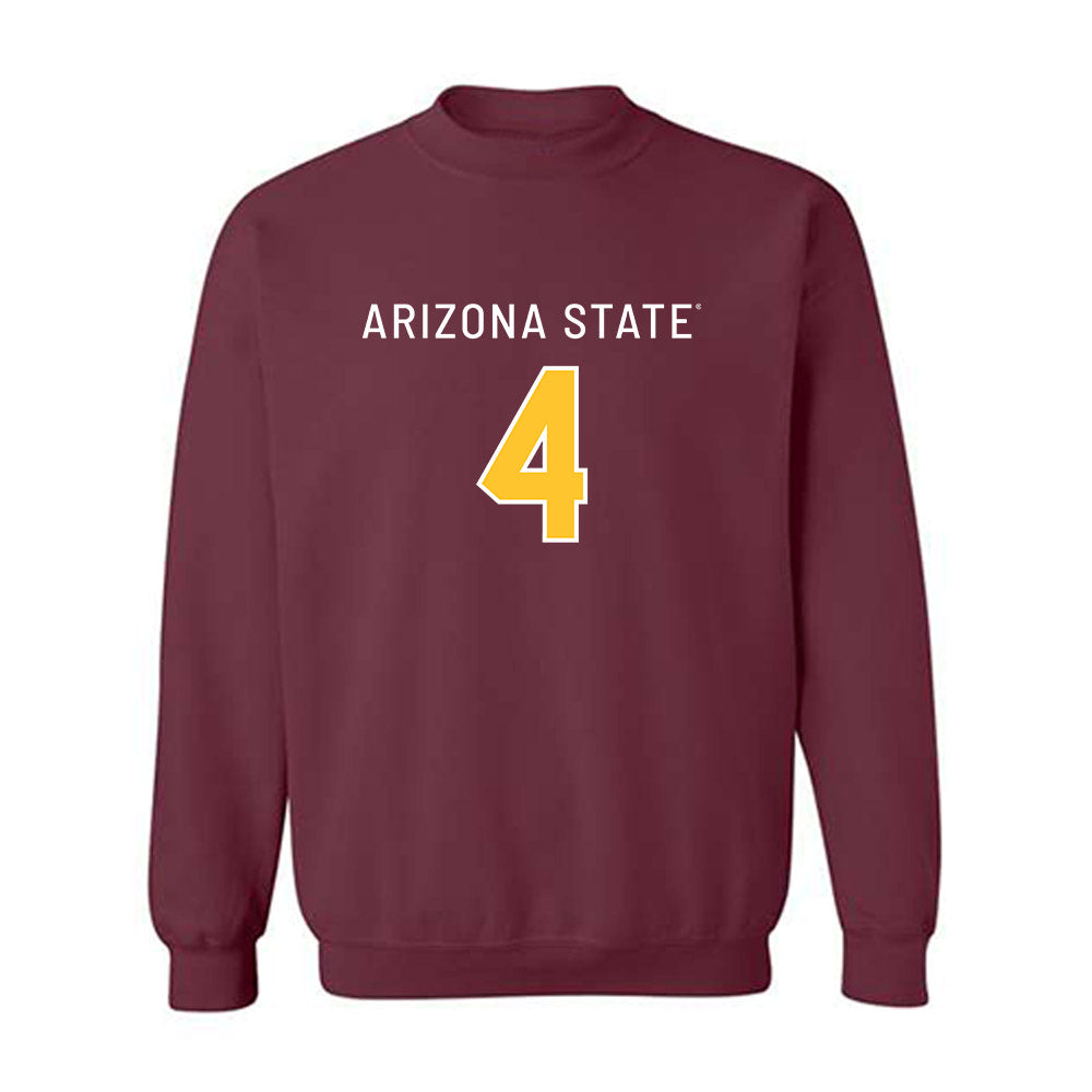 Arizona State - NCAA Football : Myles Rowser - Replica Shersey Crewneck Sweatshirt-0