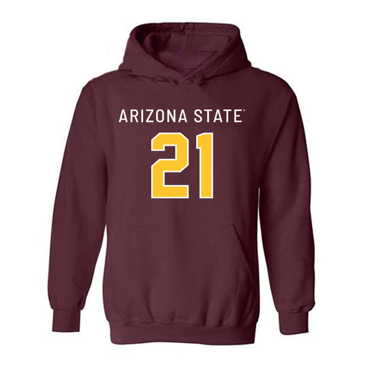 Arizona State - NCAA Football : Grayson Rigdon - Replica Shersey Hooded Sweatshirt-0