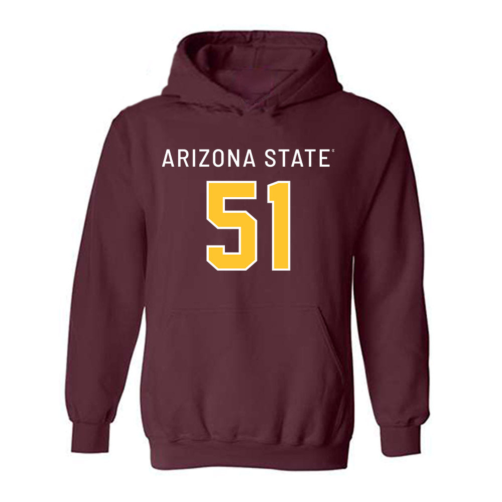 Arizona State - NCAA Football : Desean Bryant Jr - Replica Shersey Hooded Sweatshirt-0