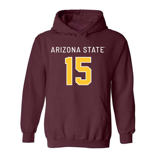 Arizona State - NCAA Football : Khamari Anderson - Replica Shersey Hooded Sweatshirt-0