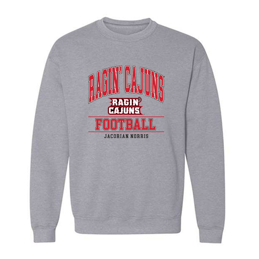 Louisiana - NCAA Football : Jacorian Norris - Classic Shersey Crewneck Sweatshirt-0