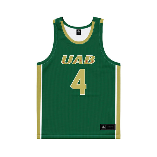 UAB - NCAA Men's Basketball : Ahmad Robinson - Green Basketball Jersey-0