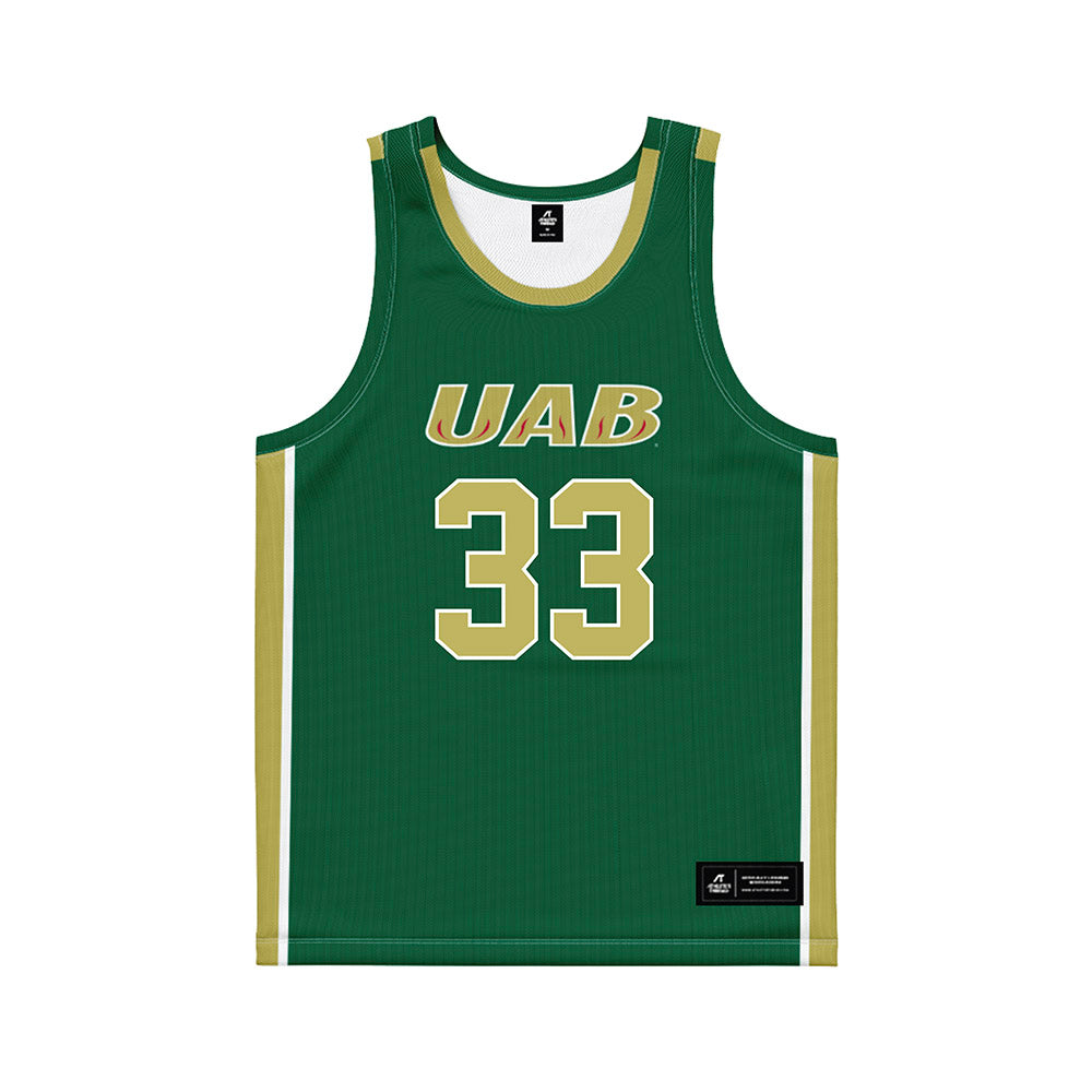 UAB - NCAA Women's Basketball : Sara Bershers - Green Basketball Jersey-0