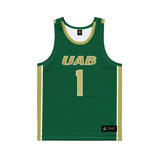 UAB - NCAA Women's Basketball : Eleecia Carter - Green Basketball Jersey-0