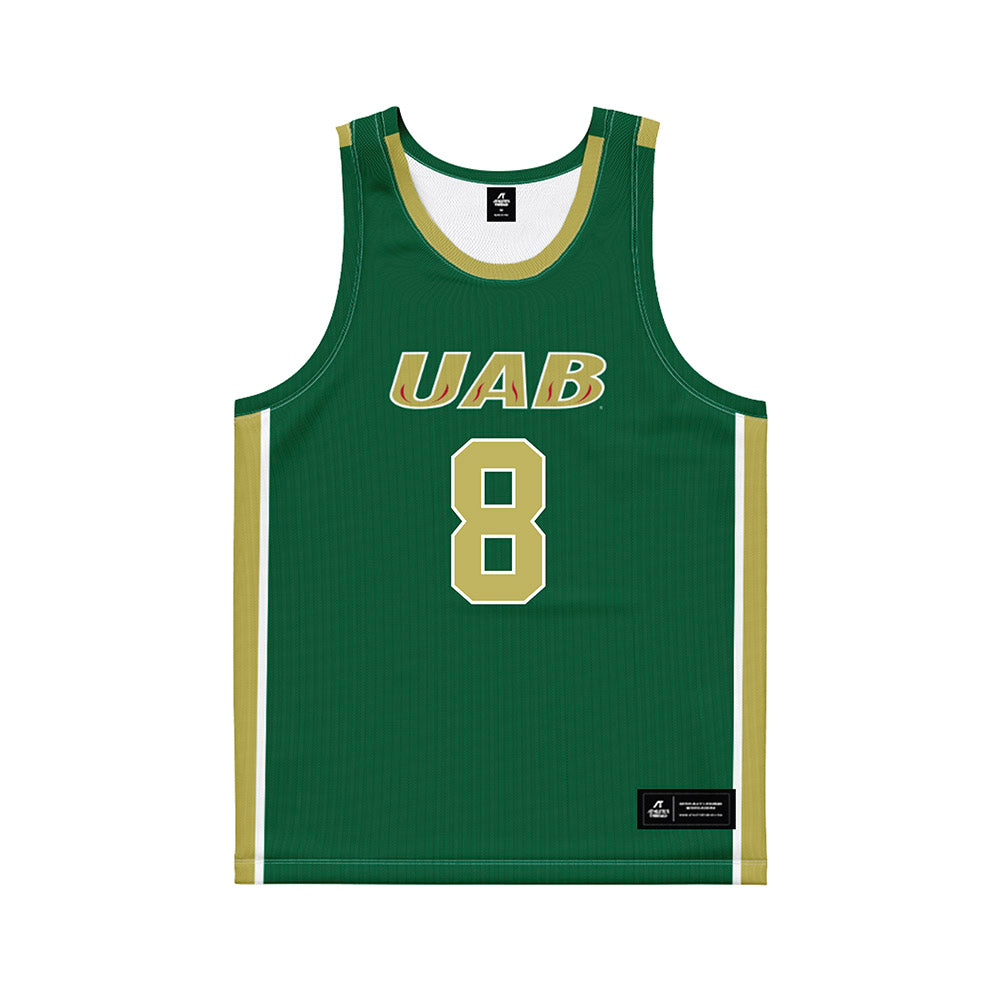 UAB - NCAA Men's Basketball : Efrem Johnson Jr - Green Basketball Jersey-0