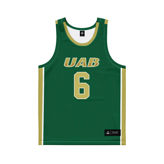 UAB - NCAA Men's Basketball : Tony Toney Jr - Green Basketball Jersey-0