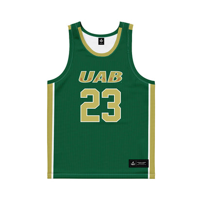 UAB - NCAA Men's Basketball : Daniel Rivera - Green Basketball Jersey-0