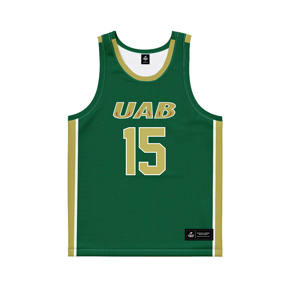 UAB - NCAA Men's Basketball : Chance Beard - Green Basketball Jersey-0