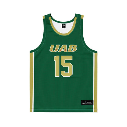 UAB - NCAA Men's Basketball : Chance Beard - Green Basketball Jersey-0