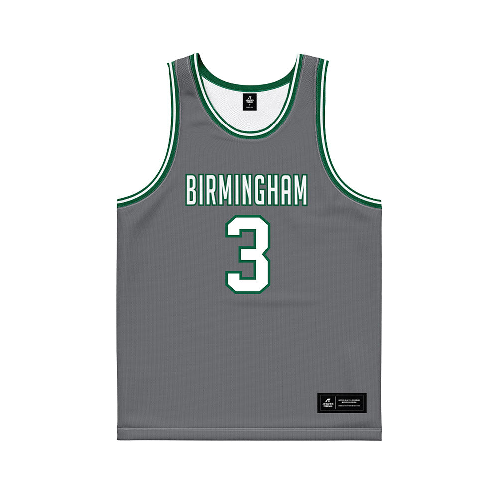 UAB - NCAA Men's Basketball : Yaxel Lendeborg - Grey Basketball Jersey-0