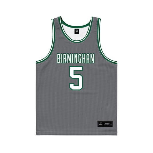 UAB - NCAA Men's Basketball : James White - Grey Basketball Jersey-0