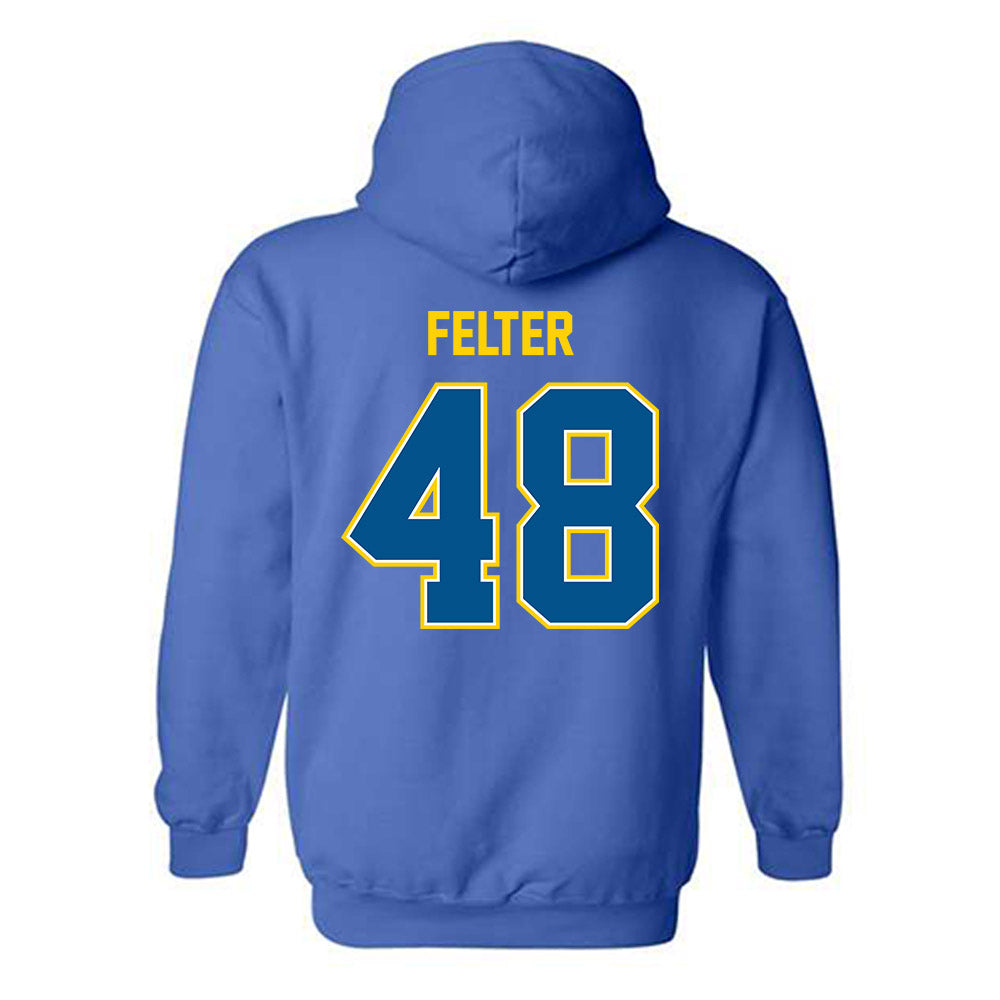 Delaware - NCAA Men's Lacrosse : Casey Felter - Classic Fashion Shersey Hooded Sweatshirt-1