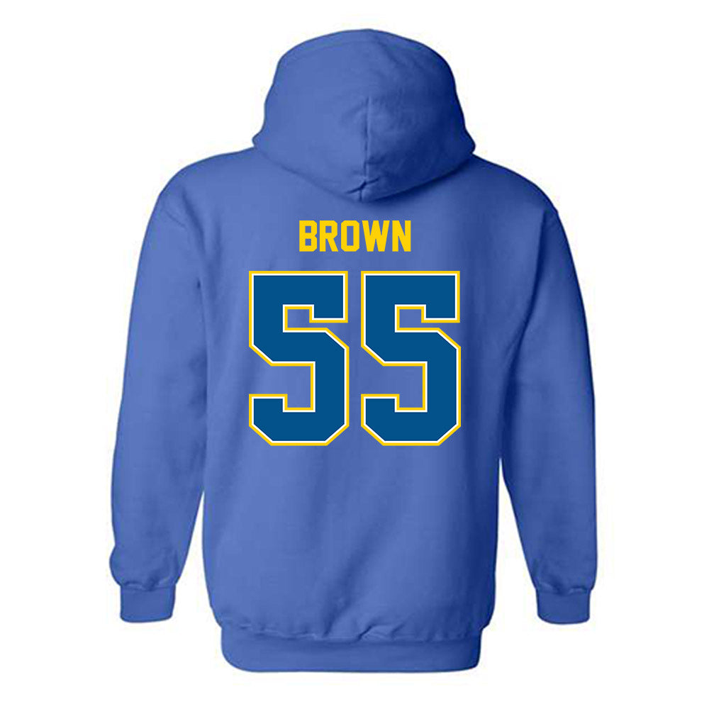 Delaware - NCAA Men's Basketball : Jameel Brown - Classic Fashion Shersey Hooded Sweatshirt-1
