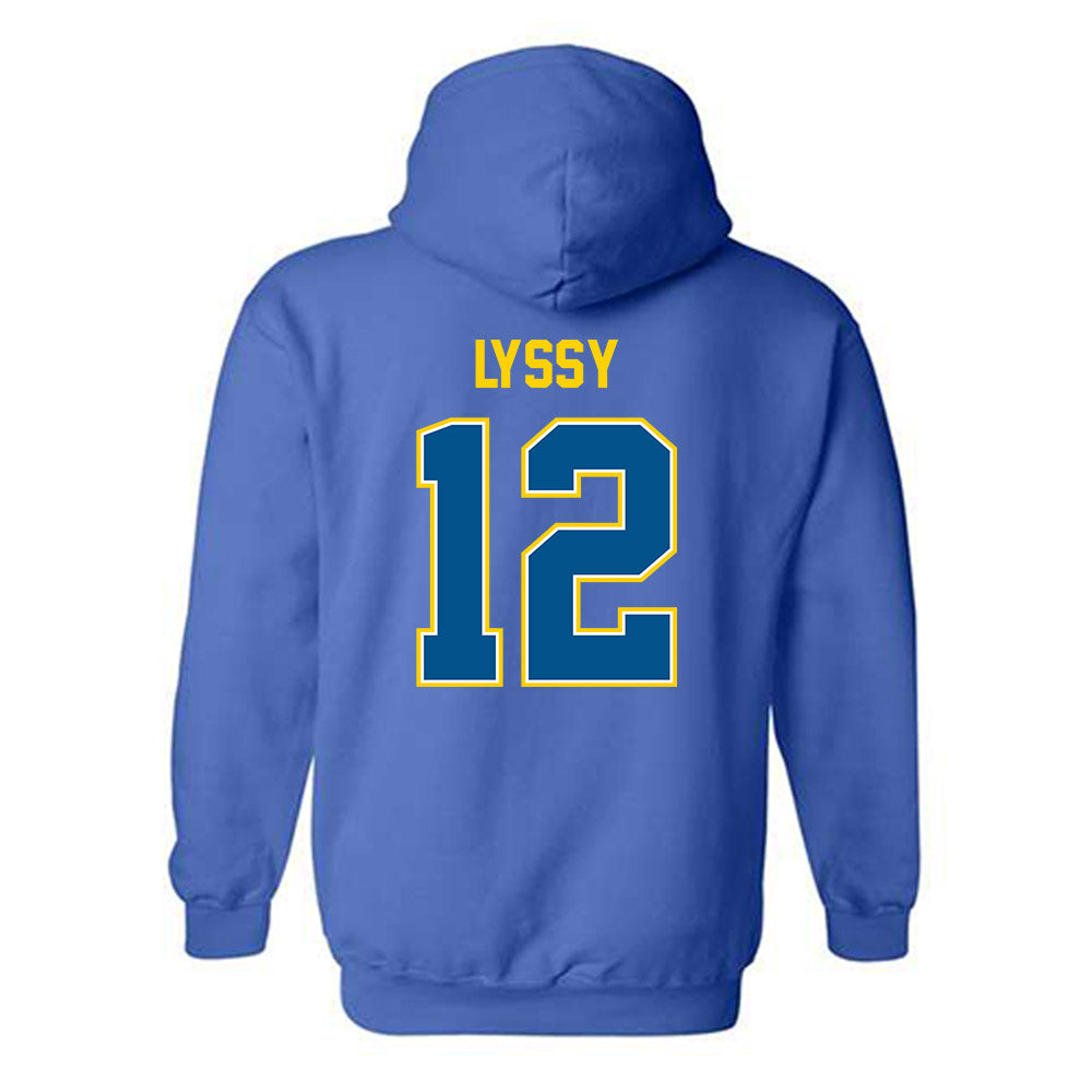 Delaware - NCAA Women's Volleyball : Aubrey Lyssy - Classic Fashion Shersey Hooded Sweatshirt-1