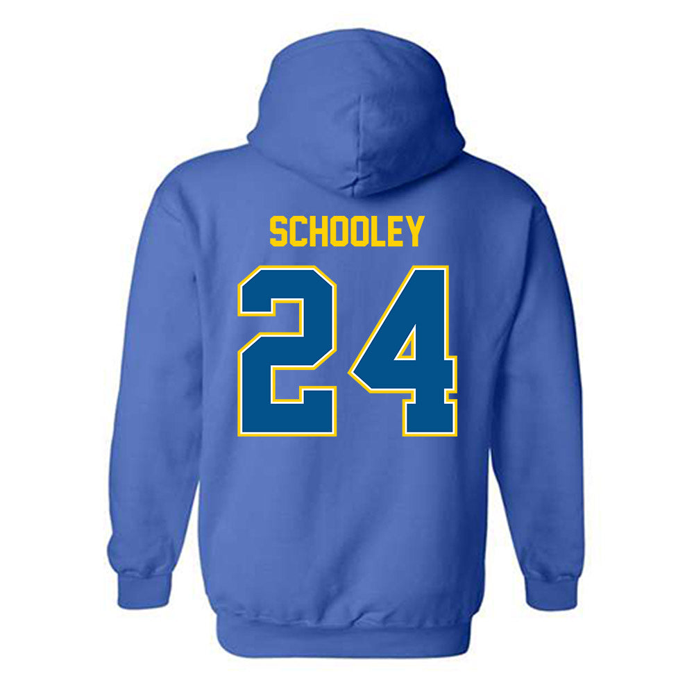 Delaware - NCAA Ice Hockey : Taylor Schooley - Classic Fashion Shersey Hooded Sweatshirt-1