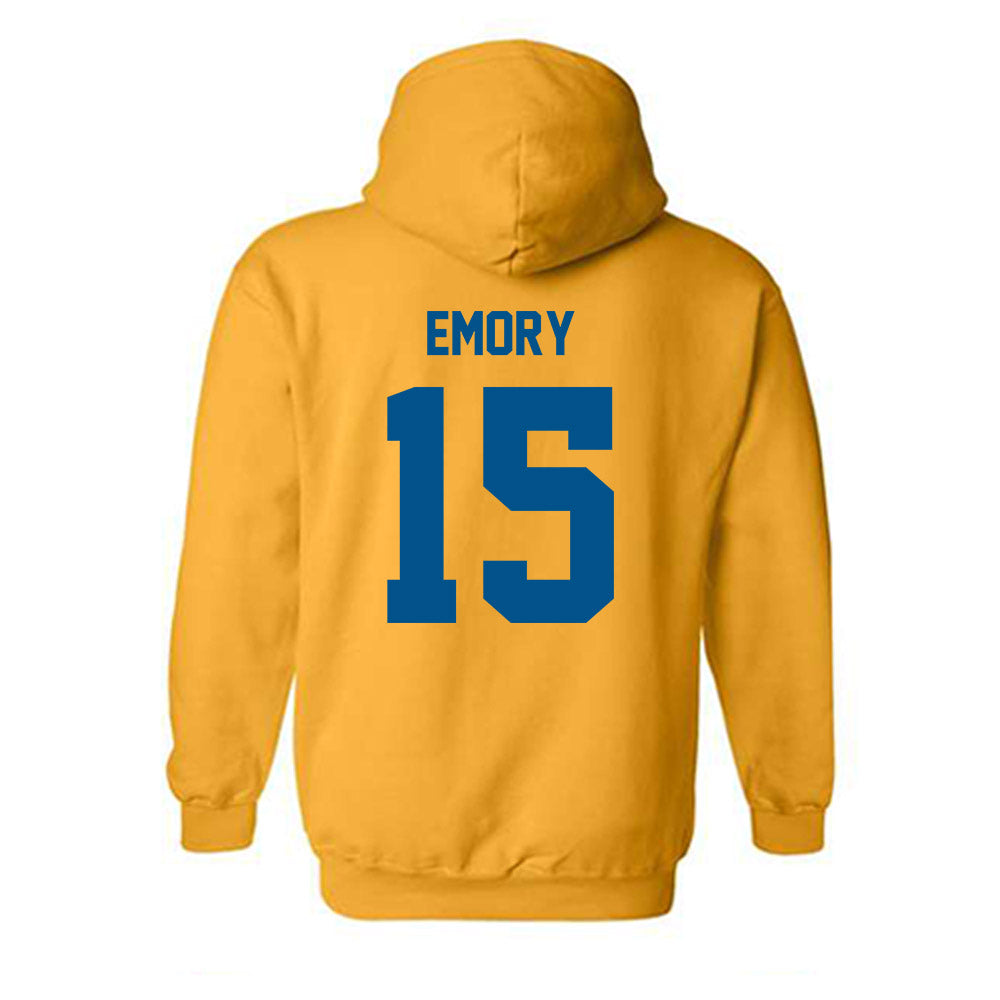 Delaware - NCAA Men's Basketball : Houston Emory - Classic Fashion Shersey Hooded Sweatshirt-1