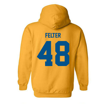 Delaware - NCAA Men's Lacrosse : Casey Felter - Classic Fashion Shersey Hooded Sweatshirt-1