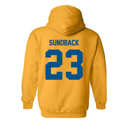 Delaware - NCAA Women's Basketball : Grace Sundback - Classic Fashion Shersey Hooded Sweatshirt-1