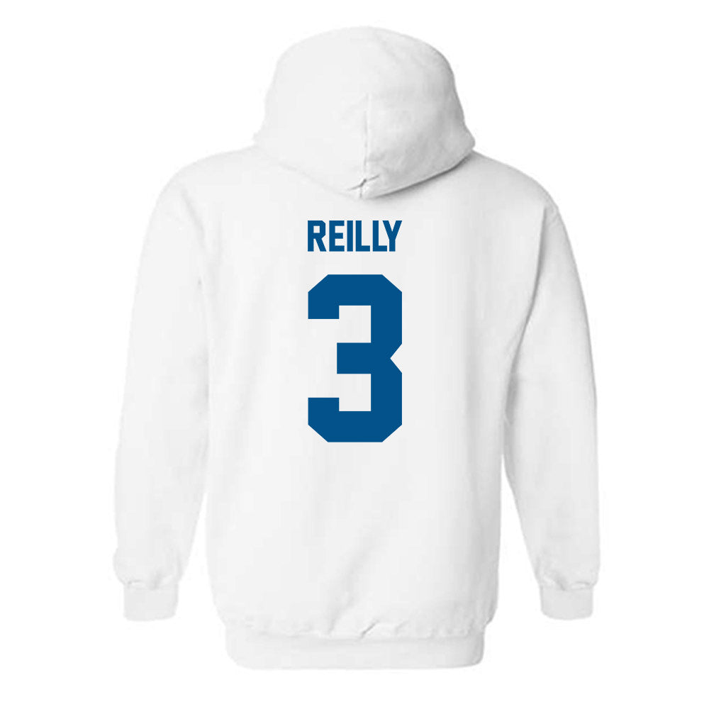 Delaware - NCAA Men's Basketball : Cavan Reilly - Classic Fashion Shersey Hooded Sweatshirt-1