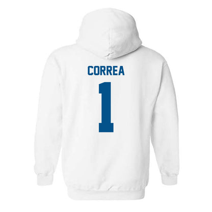Delaware - NCAA Women's Basketball : Kailah Correa - Classic Fashion Shersey Hooded Sweatshirt-1