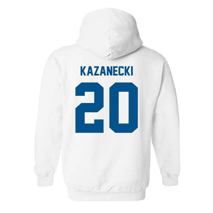 Delaware - NCAA Men's Basketball : Alex Kazanecki - Classic Fashion Shersey Hooded Sweatshirt-1