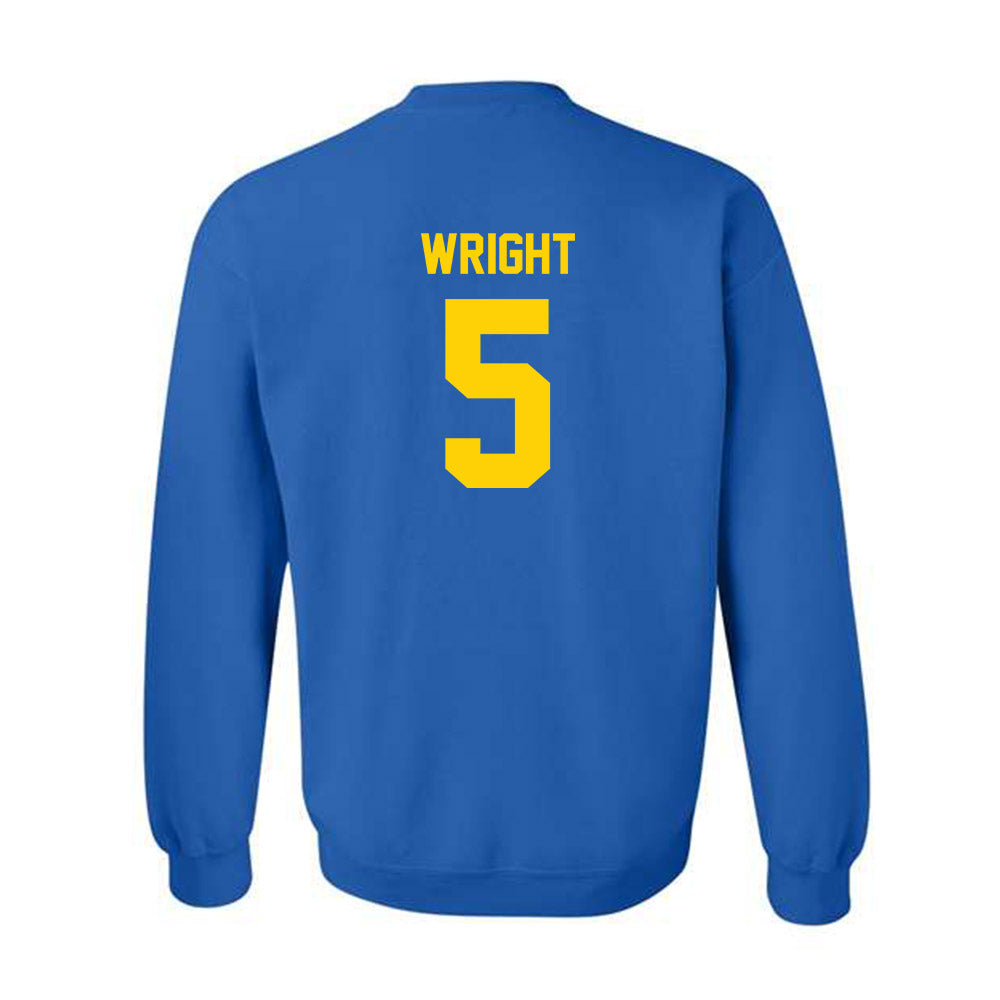 Delaware - NCAA Football : Kion Wright - Classic Shersey Crewneck Sweatshirt-1
