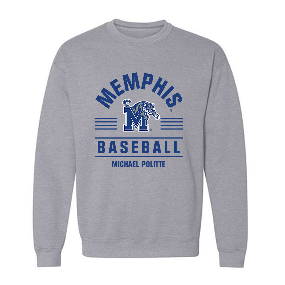 Memphis - NCAA Baseball : Michael Politte - Classic Fashion Shersey Crewneck Sweatshirt-0