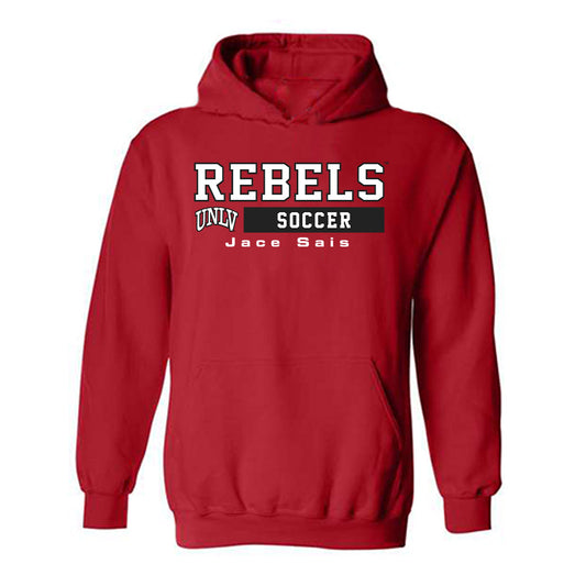 UNLV - NCAA Men's Soccer : Jace Sais - Classic Fashion Shersey Hooded Sweatshirt-0