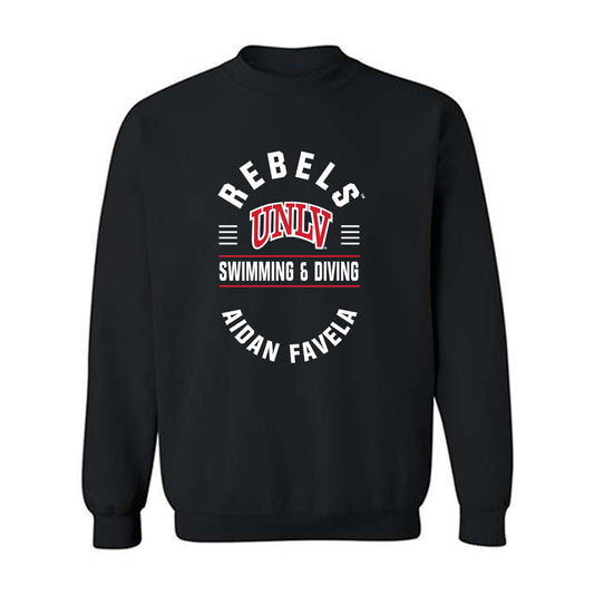 UNLV - NCAA Men's Swimming & Diving : Aidan Favela - Classic Fashion Shersey Crewneck Sweatshirt-0