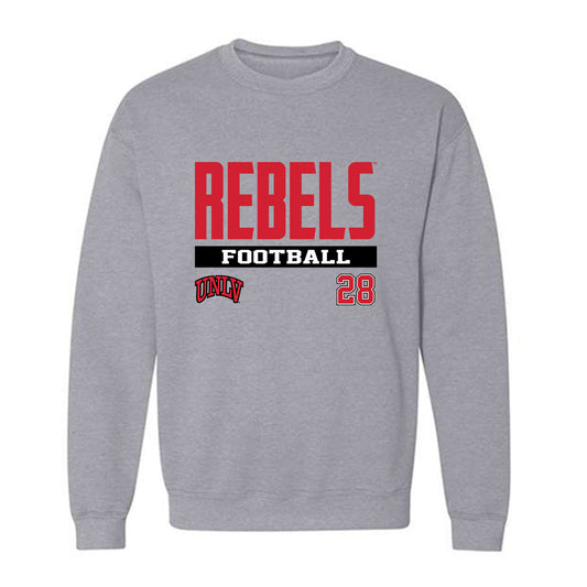 UNLV - NCAA Football : Logan Christensen - Classic Fashion Shersey Crewneck Sweatshirt-0