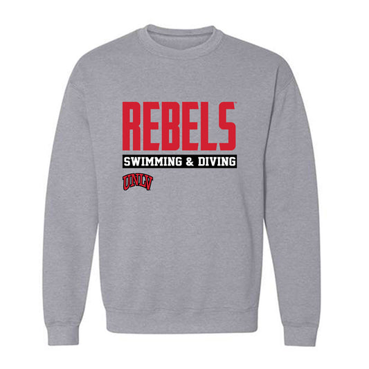 UNLV - NCAA Men's Swimming & Diving : Aidan Favela - Classic Fashion Shersey Crewneck Sweatshirt-0